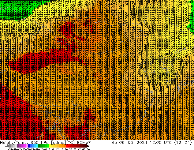 Z500/Rain (+SLP)/Z850 ECMWF 星期一 06.05.2024 12 UTC