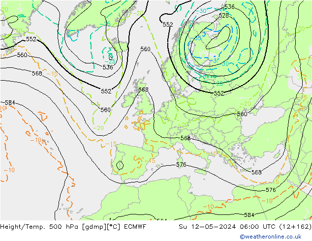 Z500/Rain (+SLP)/Z850 ECMWF ��� 12.05.2024 06 UTC
