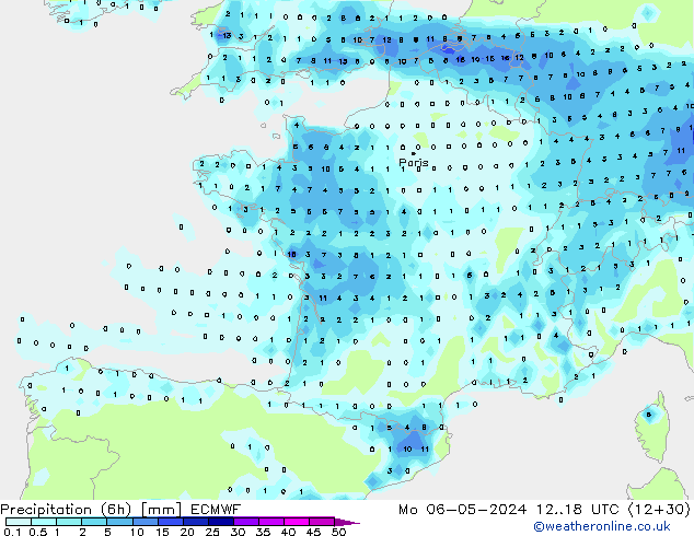 Z500/Regen(+SLP)/Z850 ECMWF ma 06.05.2024 18 UTC