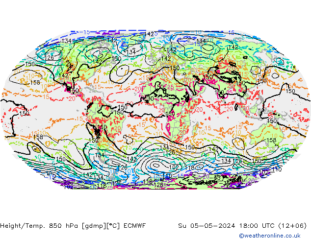 Z500/Rain (+SLP)/Z850 ECMWF Dom 05.05.2024 18 UTC