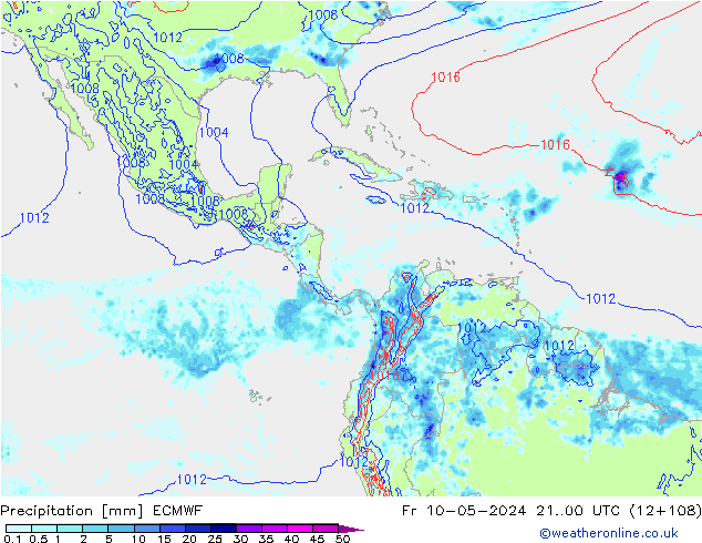 Niederschlag ECMWF Fr 10.05.2024 00 UTC