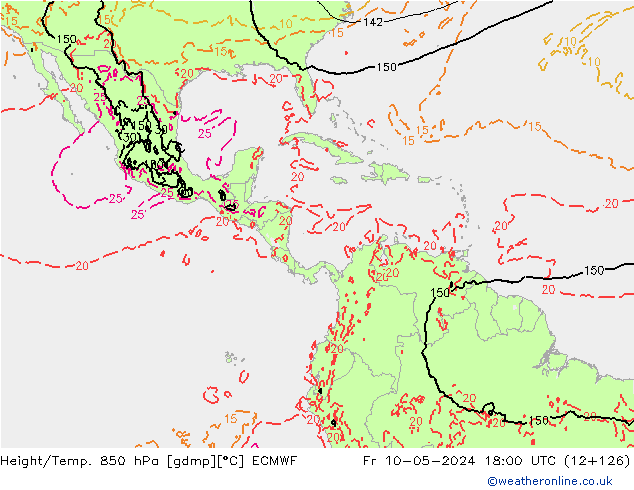 Z500/Rain (+SLP)/Z850 ECMWF Fr 10.05.2024 18 UTC