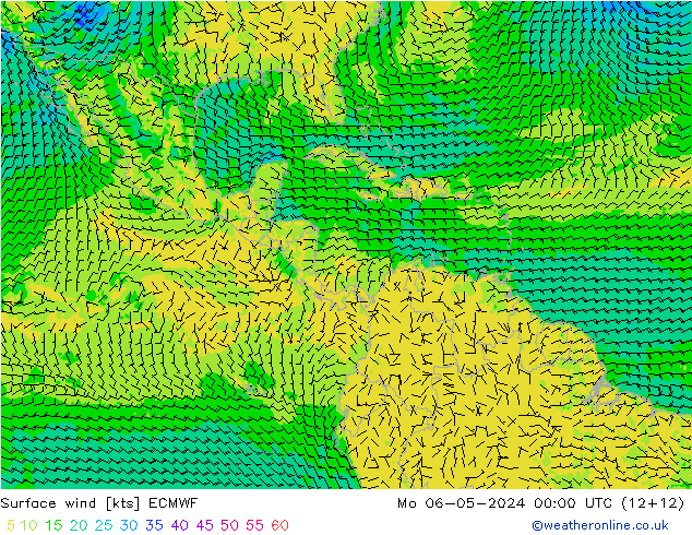 Prec 6h/Wind 10m/950 ECMWF Mo 06.05.2024 00 UTC