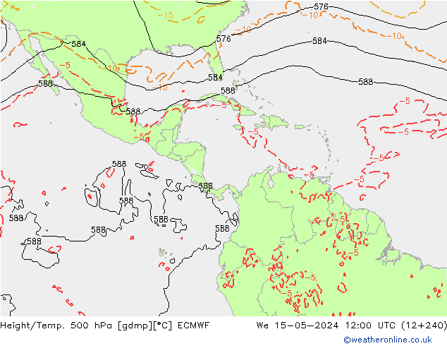 Height/Temp. 500 hPa ECMWF  15.05.2024 12 UTC