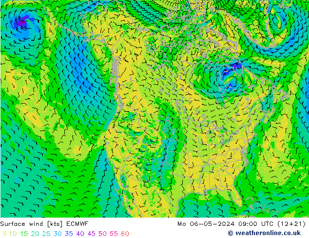 Bodenwind ECMWF Mo 06.05.2024 09 UTC