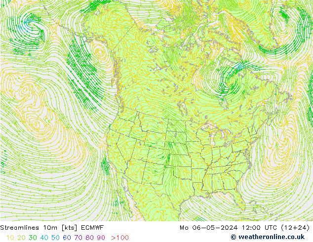 Rüzgar 10m ECMWF Pzt 06.05.2024 12 UTC