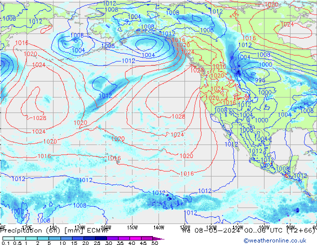 Yağış (6h) ECMWF Çar 08.05.2024 06 UTC