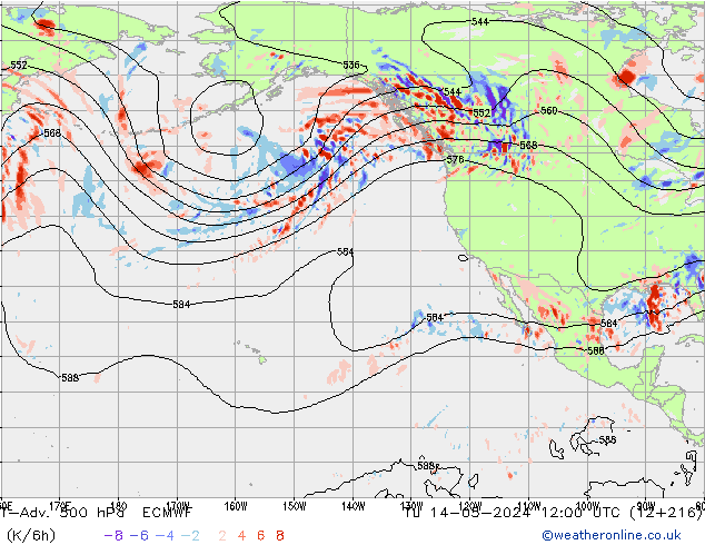 T-Adv. 500 hPa ECMWF mar 14.05.2024 12 UTC