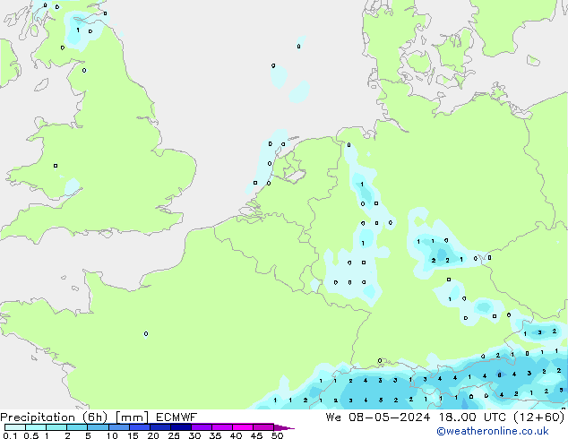 Z500/Rain (+SLP)/Z850 ECMWF mié 08.05.2024 00 UTC