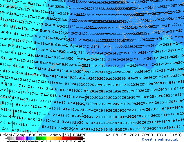 Z500/Rain (+SLP)/Z850 ECMWF mié 08.05.2024 00 UTC