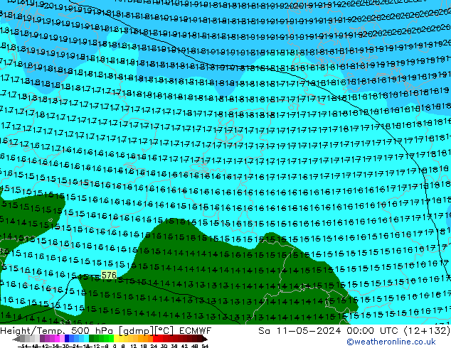 Z500/Rain (+SLP)/Z850 ECMWF  11.05.2024 00 UTC