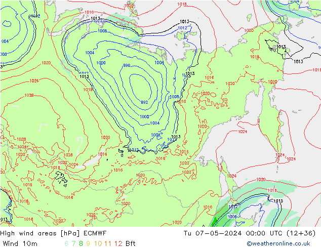 High wind areas ECMWF mar 07.05.2024 00 UTC