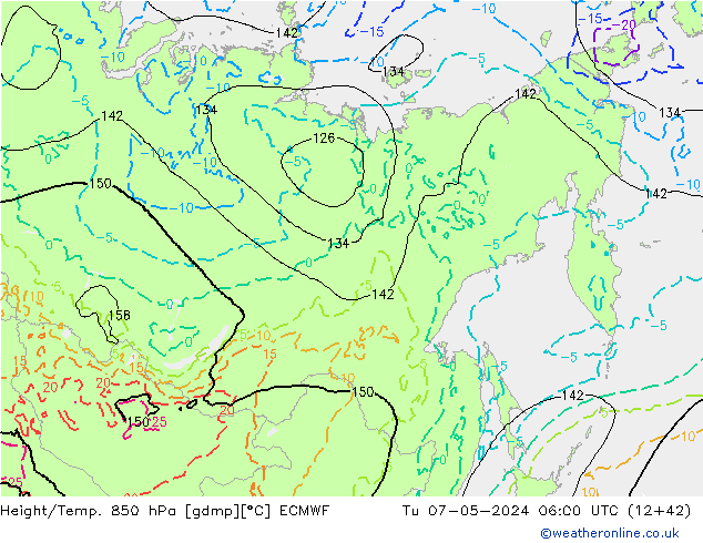 Z500/Rain (+SLP)/Z850 ECMWF mar 07.05.2024 06 UTC