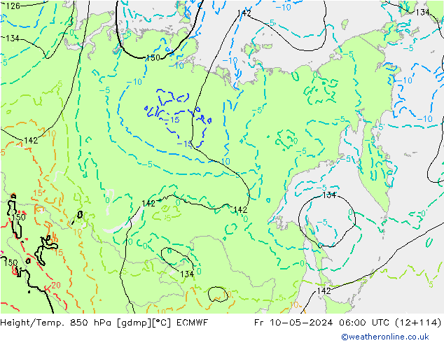 Z500/Yağmur (+YB)/Z850 ECMWF Cu 10.05.2024 06 UTC