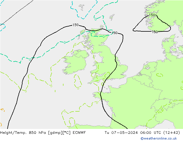 Z500/Rain (+SLP)/Z850 ECMWF Tu 07.05.2024 06 UTC
