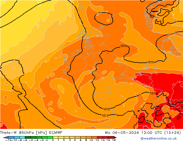 Theta-W 850hPa ECMWF lun 06.05.2024 12 UTC