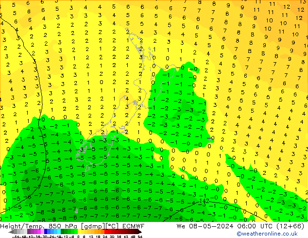 Z500/Rain (+SLP)/Z850 ECMWF ср 08.05.2024 06 UTC