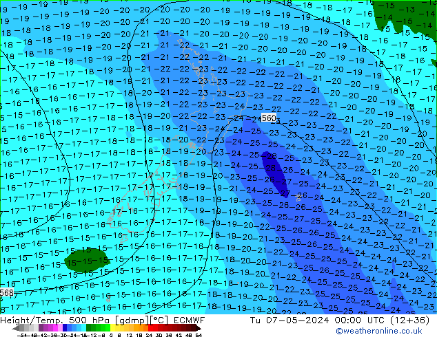 Z500/Rain (+SLP)/Z850 ECMWF Tu 07.05.2024 00 UTC