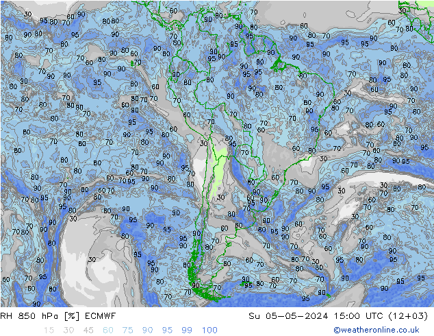 RH 850 hPa ECMWF Su 05.05.2024 15 UTC