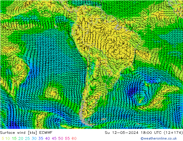  10 m ECMWF  12.05.2024 18 UTC