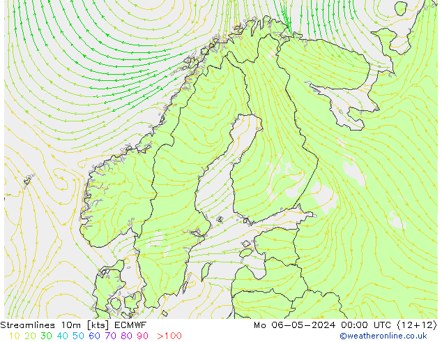 Stromlinien 10m ECMWF Mo 06.05.2024 00 UTC