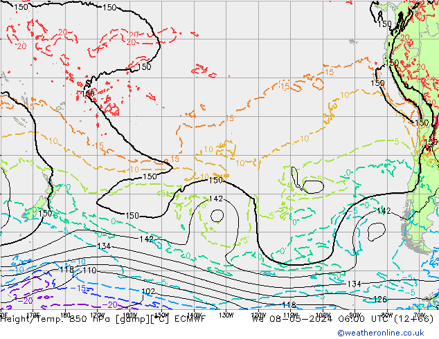 Z500/Rain (+SLP)/Z850 ECMWF mié 08.05.2024 06 UTC