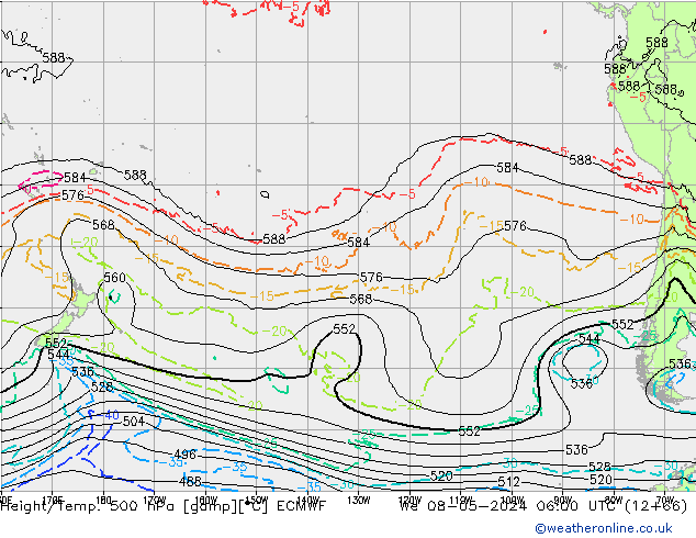 Z500/Rain (+SLP)/Z850 ECMWF mié 08.05.2024 06 UTC