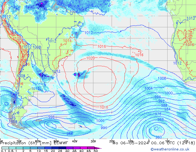 Z500/Regen(+SLP)/Z850 ECMWF ma 06.05.2024 06 UTC