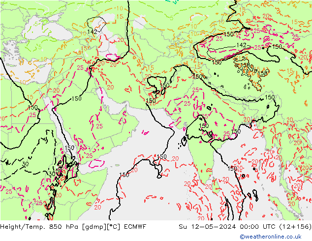 Z500/Rain (+SLP)/Z850 ECMWF Su 12.05.2024 00 UTC