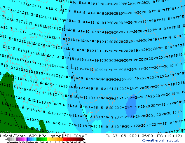 Z500/Rain (+SLP)/Z850 ECMWF Tu 07.05.2024 06 UTC