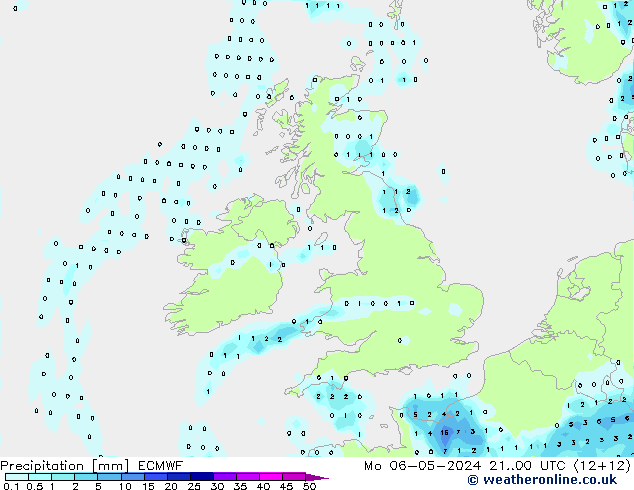 Precipitation ECMWF Mo 06.05.2024 00 UTC