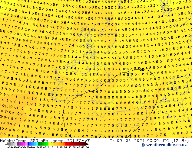 Z500/Rain (+SLP)/Z850 ECMWF  09.05.2024 00 UTC