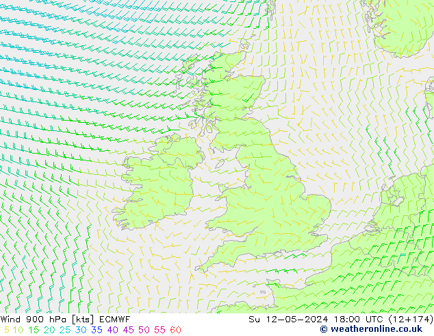 Wind 900 hPa ECMWF Su 12.05.2024 18 UTC