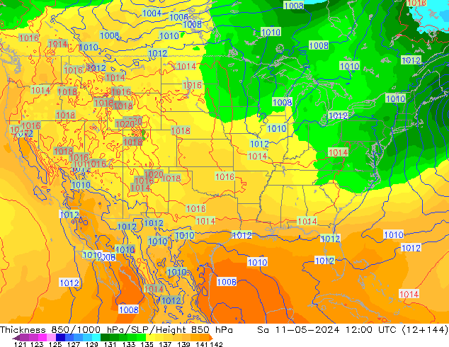 Thck 850-1000 hPa ECMWF Sa 11.05.2024 12 UTC