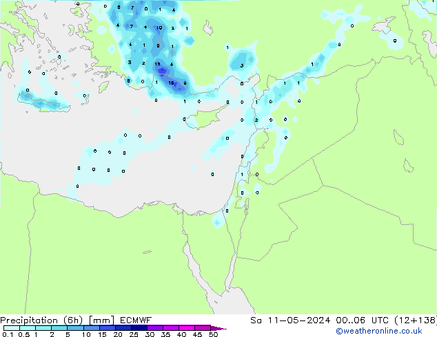 Z500/Yağmur (+YB)/Z850 ECMWF Cts 11.05.2024 06 UTC