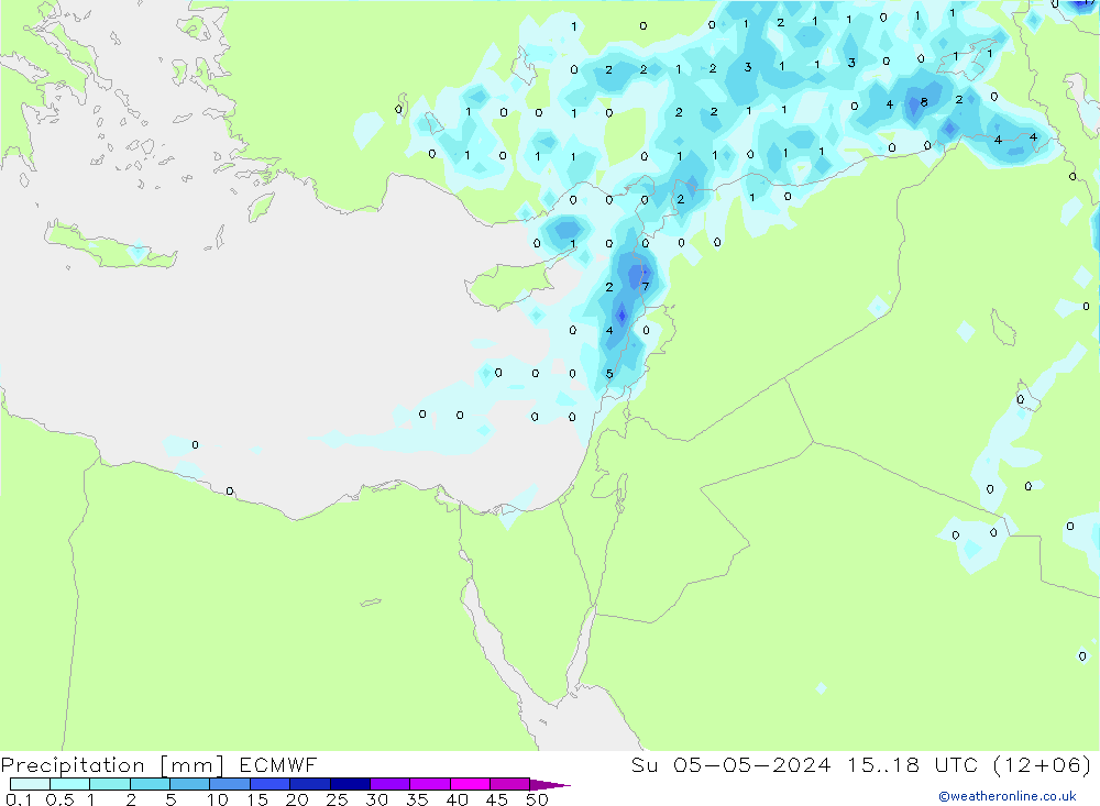 Precipitation ECMWF Su 05.05.2024 18 UTC