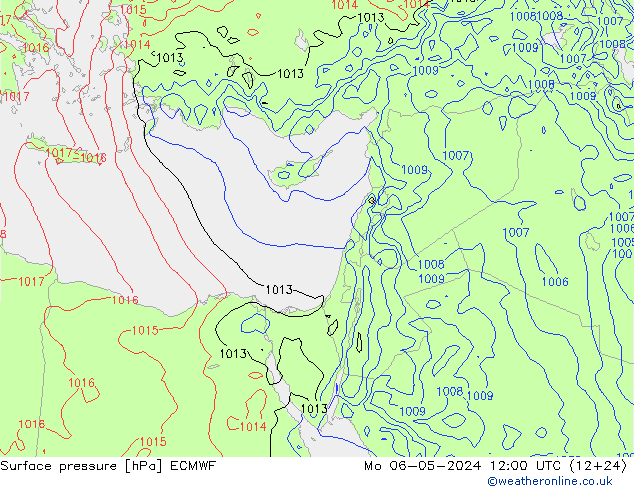 приземное давление ECMWF пн 06.05.2024 12 UTC