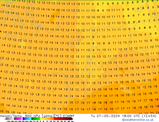 Z500/Rain (+SLP)/Z850 ECMWF Tu 07.05.2024 18 UTC