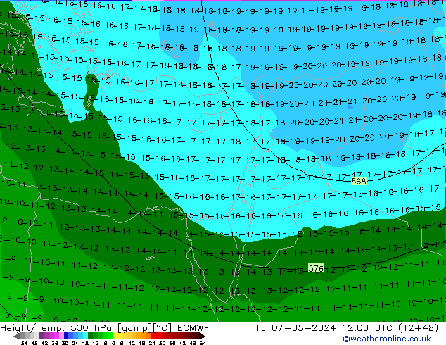 Z500/Rain (+SLP)/Z850 ECMWF mar 07.05.2024 12 UTC