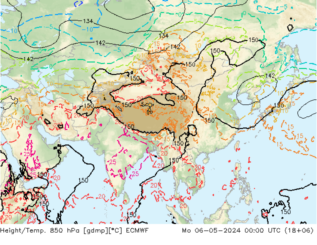 Z500/Rain (+SLP)/Z850 ECMWF Seg 06.05.2024 00 UTC