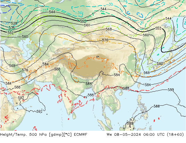 Z500/Rain (+SLP)/Z850 ECMWF ср 08.05.2024 06 UTC