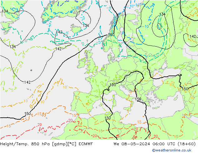 Z500/Rain (+SLP)/Z850 ECMWF ср 08.05.2024 06 UTC