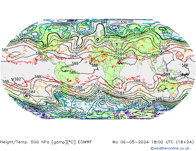 Z500/Regen(+SLP)/Z850 ECMWF ma 06.05.2024 18 UTC