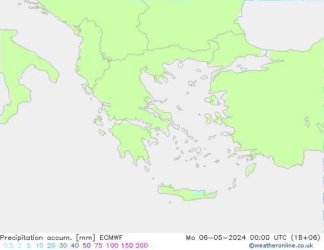 Precipitation accum. ECMWF Mo 06.05.2024 00 UTC