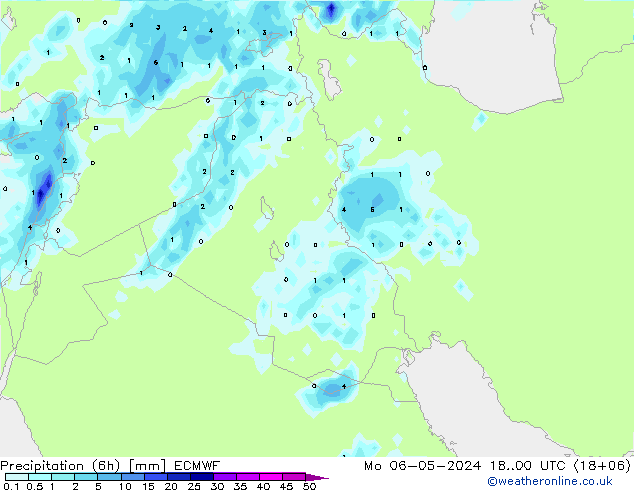 Z500/Rain (+SLP)/Z850 ECMWF lun 06.05.2024 00 UTC