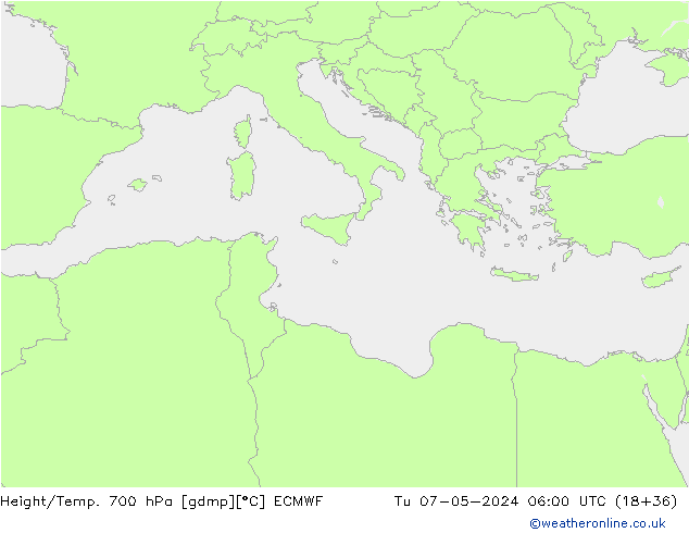 Height/Temp. 700 hPa ECMWF  07.05.2024 06 UTC
