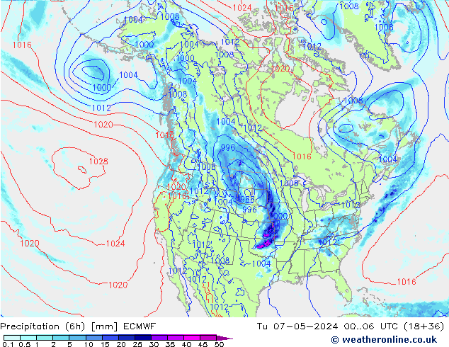 Z500/Rain (+SLP)/Z850 ECMWF mar 07.05.2024 06 UTC