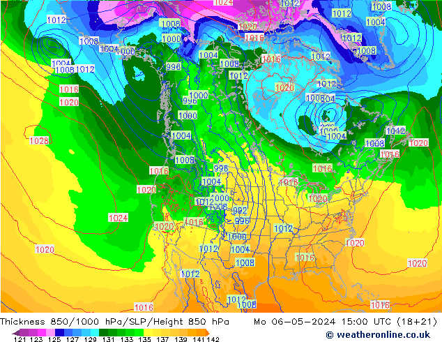 Schichtdicke 850-1000 hPa ECMWF Mo 06.05.2024 15 UTC