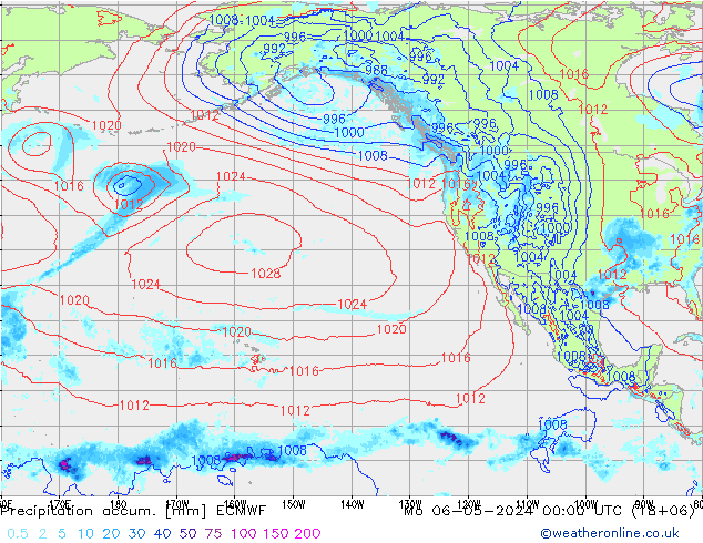 Precipitation accum. ECMWF lun 06.05.2024 00 UTC