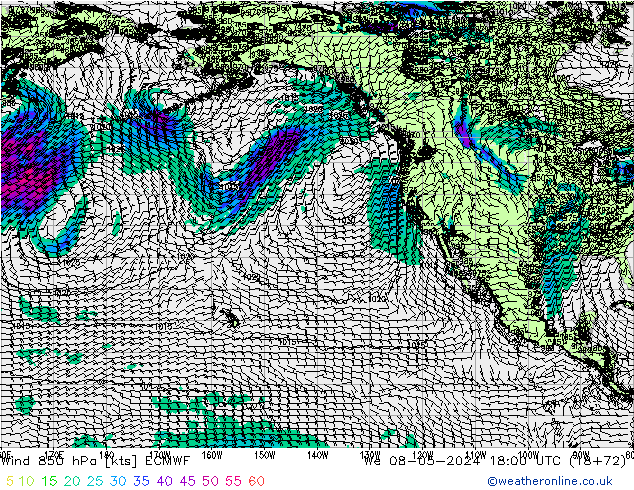 Wind 850 hPa ECMWF wo 08.05.2024 18 UTC